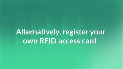 register geniepoint rfid card